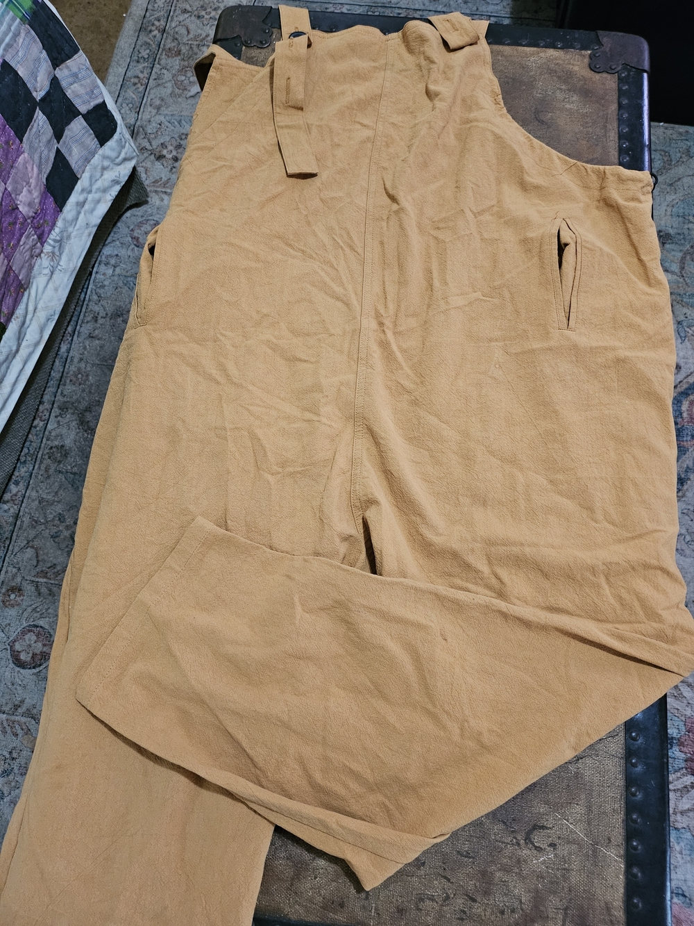 Casual Relaxed-Fit Coveralls in Mustard